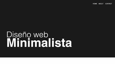 Diseño web minimalista
